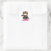 Sticker Rond Hamster tactique (Sac)