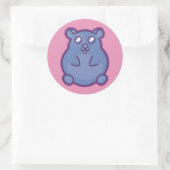 Sticker Rond Hamster violet (Sac)
