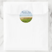 Sticker Rond Hanalei Bay Kauai Hawaii Beach & Bateaux (Sac)