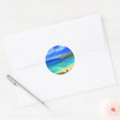 Sticker Rond Hanauma Bay Beach Aloha ! (Enveloppe)