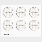 Sticker Rond Hand-drawn Espresso Martini Bridal Shower Favor (Feuille)