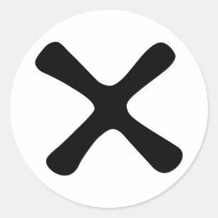 Sticker Rond handa croisé Congo Co d'argent de symbole