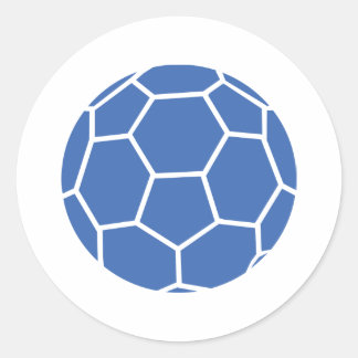 Sticker Rond handball bleu