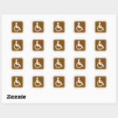 Sticker Rond Handicap Accessible - Équipements Récréatifs (Feuille)