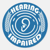 Sticker Rond Handicap auditif (Devant)