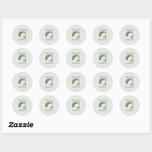 Sticker Rond Handicap auditif (Feuille)