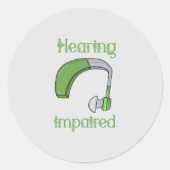 Sticker Rond Handicap auditif (Devant)