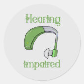 Sticker Rond Handicap auditif (Devant)