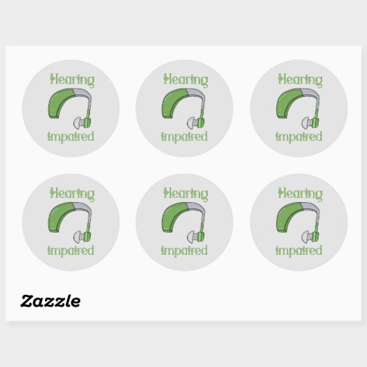 Sticker Rond Handicap auditif (Feuille)