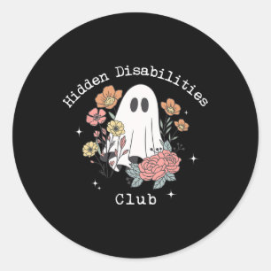 Sticker Rond Handicap caché Invisible Autisme Awar