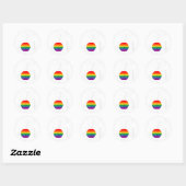 Sticker Rond Handicap et gay LGBT fauteuil roulant (Feuille)