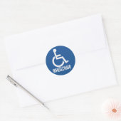 Sticker Rond Handicap Fauteuil roulant (Enveloppe)