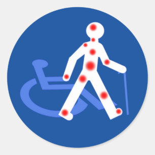 Sticker Rond Handicap invisible / Visible