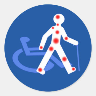 Sticker Rond Handicap invisible / Visible