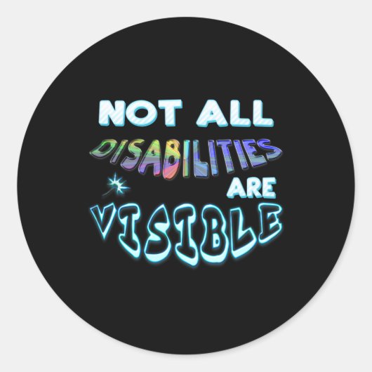 Sticker Rond Handicap Les enfants ne sont pas tous visibles (Devant)