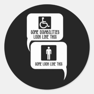 Sticker Rond Handicap Sensibilisation sur l'autisme bi-polaire 