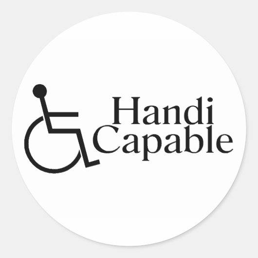 Sticker Rond Handicapable (Devant)