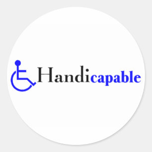 Sticker Rond Handicapable (fauteuil roulant)