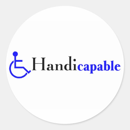 Sticker Rond Handicapable (fauteuil roulant) (Devant)