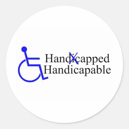 Sticker Rond Handicapable Handicapable 2 (Devant)