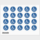 Sticker Rond Handicapé (Feuille)