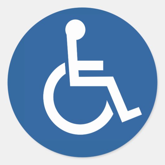 Sticker Rond Handicapé (Devant)