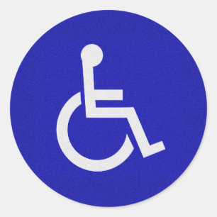 Sticker Rond Handicapés handicapés