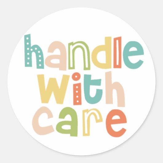 Sticker Rond Handle amusante avec conception soignée (Devant)