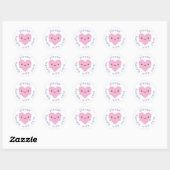 Sticker Rond Handle Avec Soin Kawaii Coeur (Feuille)