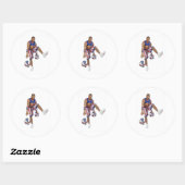 Sticker Rond Handles Franklin (Feuille)