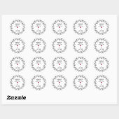 Sticker Rond Handmade with Love Personalized Artisan / Craft (Feuille)