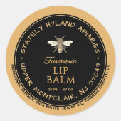 Sticker Rond Handwritten Circular Beeswax Lip Balm Label  (Devant)