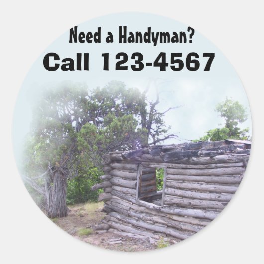 Sticker Rond Handyman (Devant)