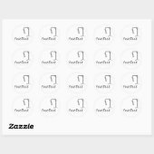 Sticker Rond hangman personnalisable avec un mot de votre choix (Feuille)