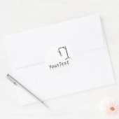 Sticker Rond hangman personnalisable avec un mot de votre choix (Enveloppe)
