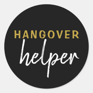 Sticker Rond Hangover Helper Mariage Bachelorette Favoriser Sti