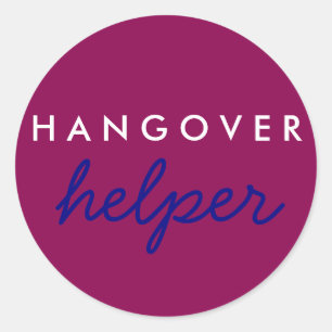 Sticker Rond Hangover Helper Mariage Bachelorette Favoriser Sti