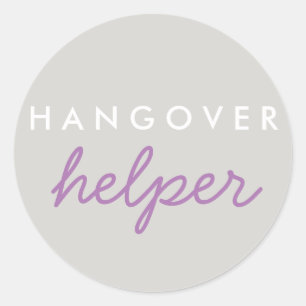 Sticker Rond Hangover Helper Mariage Bachelorette Favoriser Sti