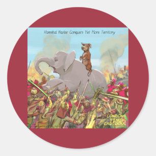 Sticker Rond Hannibal Barker conquiert Drôle Cadeaux Tee - shir