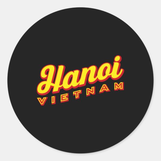 Sticker Rond Hanoi Vietnam (Devant)
