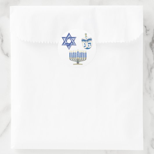 Sticker Rond Hanoukka (Sac)