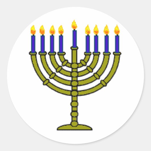 Sticker Rond Hanoukka/Chanukah (Devant)