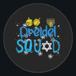 Sticker Rond Hanoukka Dereidel Squad Chanukah Match Juif<br><div class="desc">Hanoukka Dereidel Squad Chanukah Match Juif</div>