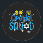 Sticker Rond Hanoukka Dereidel Squad Chanukah Match Juif<br><div class="desc">Hanoukka Dereidel Squad Chanukah Match Juif</div>