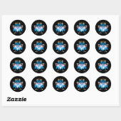 Sticker Rond Hanoukka drôle visage Unicorn pour (Feuille)
