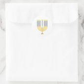 Sticker Rond Hanoukka Menorah (Sac)