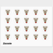 Sticker Rond Hanoukka Reindeer (Feuille)