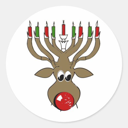 Sticker Rond Hanoukka Reindeer (Devant)