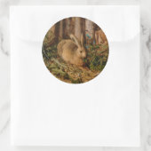 Sticker Rond Hans Hoffmann Un Lièvre Dans La Forêt (Sac)