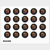 Sticker Rond Hanté par 6 7 (Feuille)